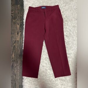 Old Navy Harper Mid-Rise Maroon Ankle Pants